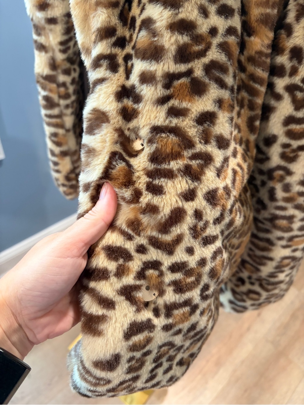Anthropologie Leopard Print Faux Fur Jacket Coat Animal Print Size Small NWOT - Picture 12 of 15